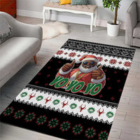 South Africa Christmas Area Rug Hip Hop Santa Claus LT05 - Wonder Print Shop