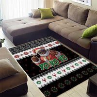 South Africa Christmas Area Rug Hip Hop Santa Claus LT05 - Wonder Print Shop