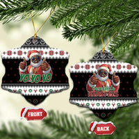 South Africa Christmas Ceramic Ornament Hip Hop Santa Claus LT05 - Wonder Print Shop