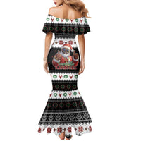 South Africa Christmas Family Matching Mermaid Dress and Hawaiian Shirt Hip Hop Santa Claus LT05 - Wonder Print Shop