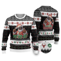South Africa Christmas Ugly Christmas Sweater Hip Hop Santa Claus LT05 - Wonder Print Shop
