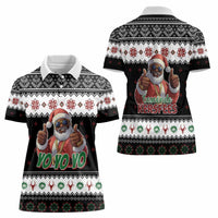 South Africa Christmas Women Polo Shirt Hip Hop Santa Claus LT05 - Wonder Print Shop