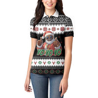 South Africa Christmas Women Polo Shirt Hip Hop Santa Claus LT05 - Wonder Print Shop