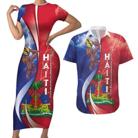 Haiti Independence Day Couples Matching Short Sleeve Bodycon Dress and Hawaiian Shirt The First Black Independent Nation - Wonder Print Shop
