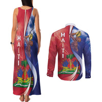 Haiti Independence Day Couples Matching Tank Maxi Dress and Long Sleeve Button Shirt The First Black Independent Nation - Wonder Print Shop