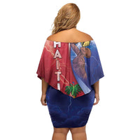 Haiti Independence Day Family Matching Off Shoulder Short Dress and Hawaiian Shirt The First Black Independent Nation - Wonder Print Shop