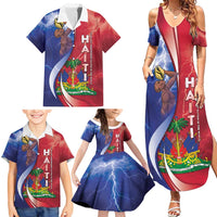 Haiti Independence Day Family Matching Summer Maxi Dress and Hawaiian Shirt The First Black Independent Nation - Wonder Print Shop