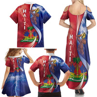 Haiti Independence Day Family Matching Summer Maxi Dress and Hawaiian Shirt The First Black Independent Nation - Wonder Print Shop