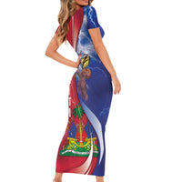 Haiti Independence Day Short Sleeve Bodycon Dress The First Black Independent Nation - Wonder Print Shop