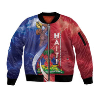 Haiti Independence Day Sleeve Zip Bomber Jacket The First Black Independent Nation - Wonder Print Shop