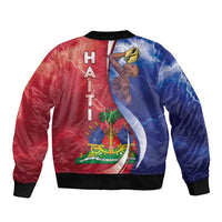 Haiti Independence Day Sleeve Zip Bomber Jacket The First Black Independent Nation - Wonder Print Shop