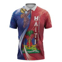 Haiti Independence Day Zipper Polo Shirt The First Black Independent Nation - Wonder Print Shop