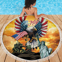 United States Fourth Of July Beach Blanket Happy Independence Day