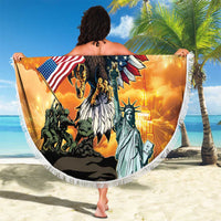 United States Fourth Of July Beach Blanket Happy Independence Day