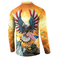 United States Fourth Of July Button Sweatshirt Happy Independence Day