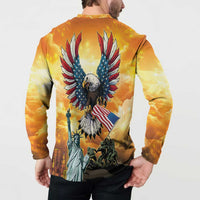 United States Fourth Of July Button Sweatshirt Happy Independence Day