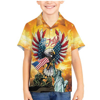 United States Fourth Of July Family Matching Mermaid Dress and Hawaiian Shirt Happy Independence Day