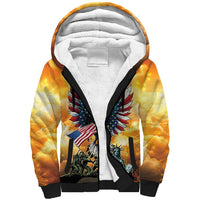 United States Fourth Of July Sherpa Hoodie Happy Independence Day