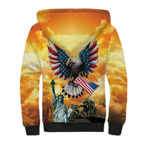 United States Fourth Of July Sherpa Hoodie Happy Independence Day