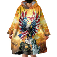 United States Fourth Of July Wearable Blanket Hoodie Happy Independence Day