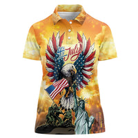 United States Fourth Of July Women Polo Shirt Happy Independence Day