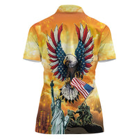 United States Fourth Of July Women Polo Shirt Happy Independence Day