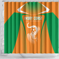 Ivory Coast Football 2026 Shower Curtain Go Les Elephants