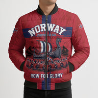 Custom Norge Football 2026 Bomber Puffer Jacket Row For Glory