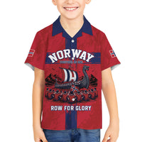 Custom Norge Football 2026 Kid Hawaiian Shirt Row For Glory
