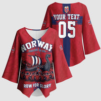 Custom Norge Football 2026 Kimono Sleeve Blouse Row For Glory
