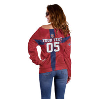 Custom Norge Football 2026 Off Shoulder Sweater Row For Glory