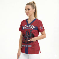 Custom Norge Football 2026 Scrub Top Row For Glory