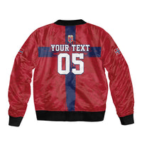 Custom Norge Football 2026 Sleeve Zip Bomber Jacket Row For Glory