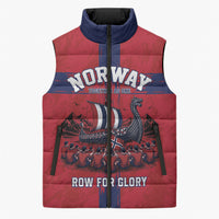 Custom Norge Football 2026 Sleeveless Puffer Jacket Row For Glory