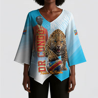 Custom DR Congo Football 2026 Kimono Sleeve Blouse Fimbu Na Fimbu