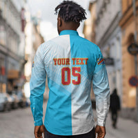 Custom DR Congo Football 2026 Long Sleeve Button Shirt Fimbu Na Fimbu