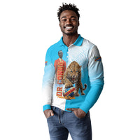 Custom DR Congo Football 2026 Long Sleeve Polo Shirt Fimbu Na Fimbu