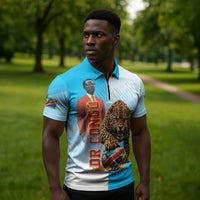 Custom DR Congo Football 2026 Zipper Polo Shirt Fimbu Na Fimbu