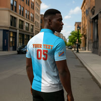 Custom DR Congo Football 2026 Zipper Polo Shirt Fimbu Na Fimbu