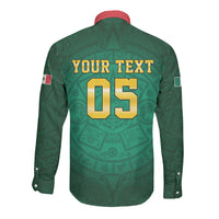 Custom Mexican Soccer 2026 Long Sleeve Button Shirt Viva Mexico