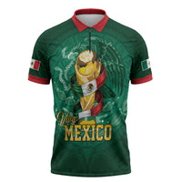 Custom Mexican Soccer 2026 Zipper Polo Shirt Viva Mexico