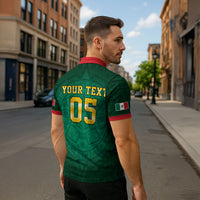 Custom Mexican Soccer 2026 Zipper Polo Shirt Viva Mexico
