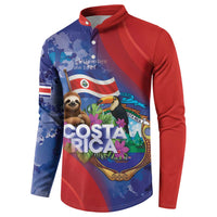 Costa Rica Independence Day Button Sweatshirt 204 Years Of Freedom - Wonder Print Shop