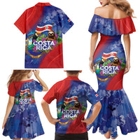 Costa Rica Independence Day Family Matching Mermaid Dress and Hawaiian Shirt 204 Years Of Freedom - Wonder Print Shop
