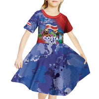 Costa Rica Independence Day Kid Short Sleeve Dress 204 Years Of Freedom - Wonder Print Shop