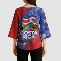 Costa Rica Independence Day Kimono Sleeve Blouse 204 Years Of Freedom - Wonder Print Shop