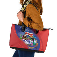 Costa Rica Independence Day Leather Tote Bag 204 Years Of Freedom - Wonder Print Shop