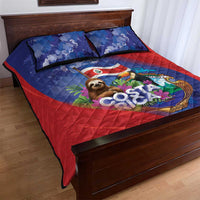 Costa Rica Independence Day Quilt Bed Set 204 Years Of Freedom - Wonder Print Shop