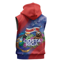 Costa Rica Independence Day Sleeveless Zip Hoodie 204 Years Of Freedom - Wonder Print Shop