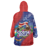 Costa Rica Independence Day Wearable Blanket Hoodie 204 Years Of Freedom - Wonder Print Shop